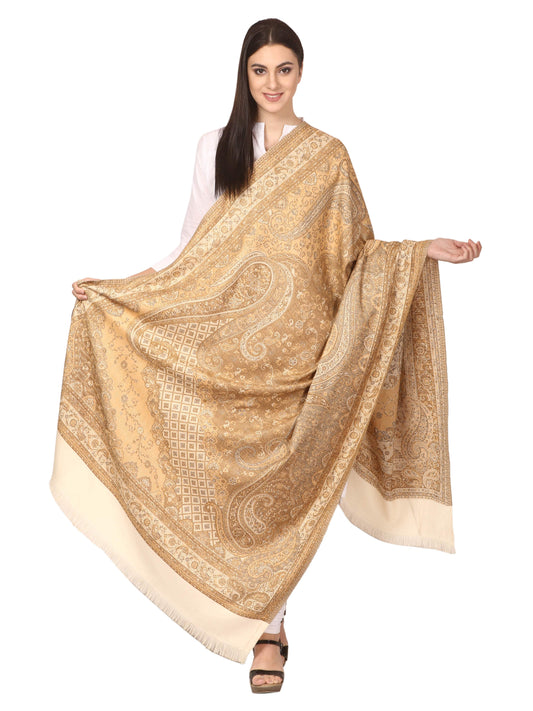Pashtush India 100x200 Pashtush Women's Kashmiri Shawl, Faux Pashmina Design, Sahara