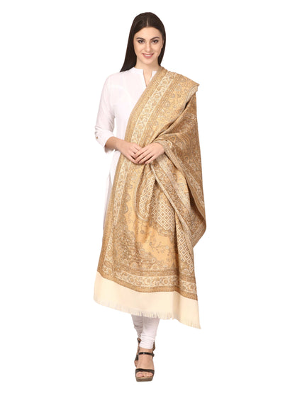 Pashtush India 100x200 Pashtush Women's Kashmiri Shawl, Faux Pashmina Design, Sahara