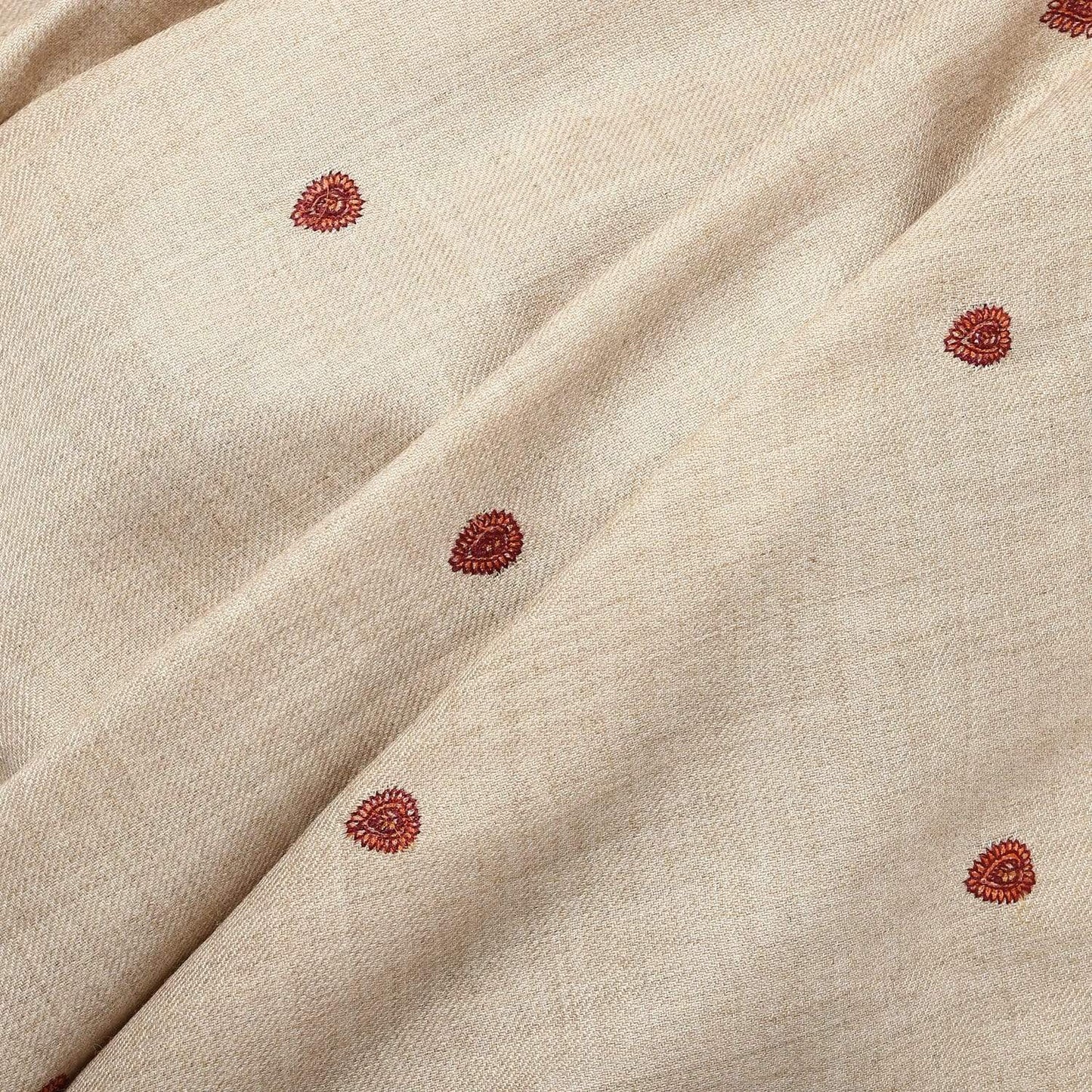 Pashtush Women'S Woollen Hand Booty Shawl (Beige , Free Size)