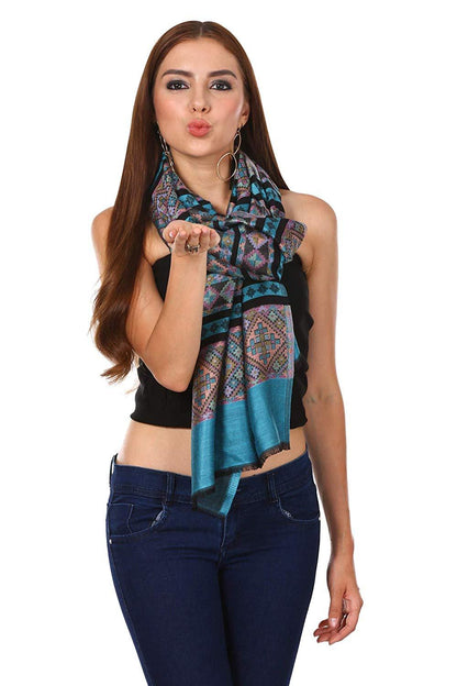 Pashtush Women'S Aztec Design, Soft Bamboo Scarf, Casual Shawls, Stoles, Wraps, Aztec Collection (Soft Bamboo)