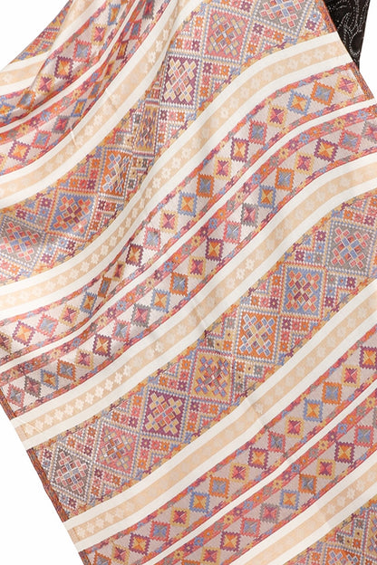 Pashtush Shawl Store Stole Pashtush Women's Multicoloured Bamboo Scarf, Aztec Collection, Beige