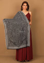 Pashtush Shawl Store Stole Pashtush Women's Paisley Design, Soft Bamboo Scarf, Black and Grey