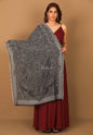 Pashtush Shawl Store Stole Pashtush Women's Paisley Design, Soft Bamboo Scarf, Black and Grey