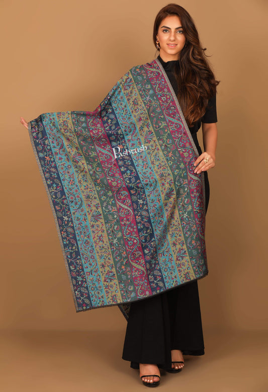Pashtush Shawl Store Stole Pashtush Women's Paisley Design, Soft Bamboo Scarf, Multi Coloured