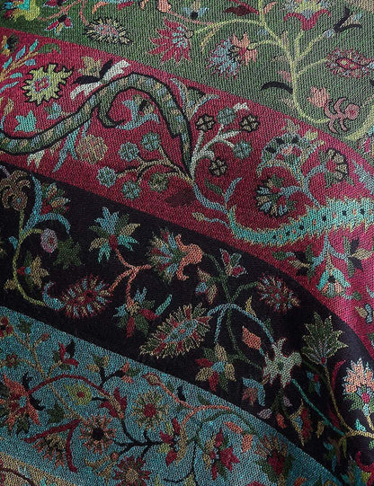 Pashtush India 70x200 Pashtush Women's Paisley Design, Soft Bamboo Scarf, Multi Coloured