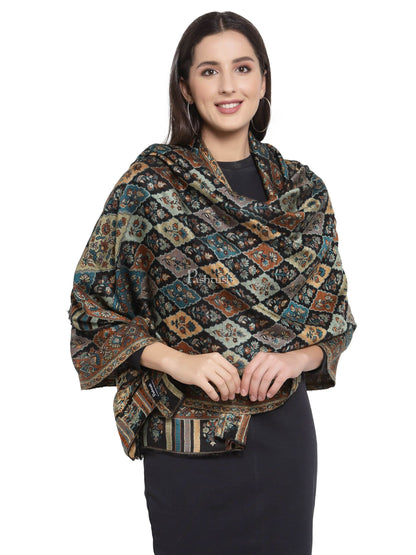 Pashtush India Womens Stoles and Scarves Scarf Pashtush Women'S Paisley Design, Soft Bamboo Scarf, Multi Coloured