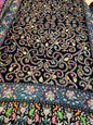 Pashtush India Womens Shawls Pashtush Women's Pure Pashmina Shawl, Kashmiri Tilla Work, Handloom, Black and Golden