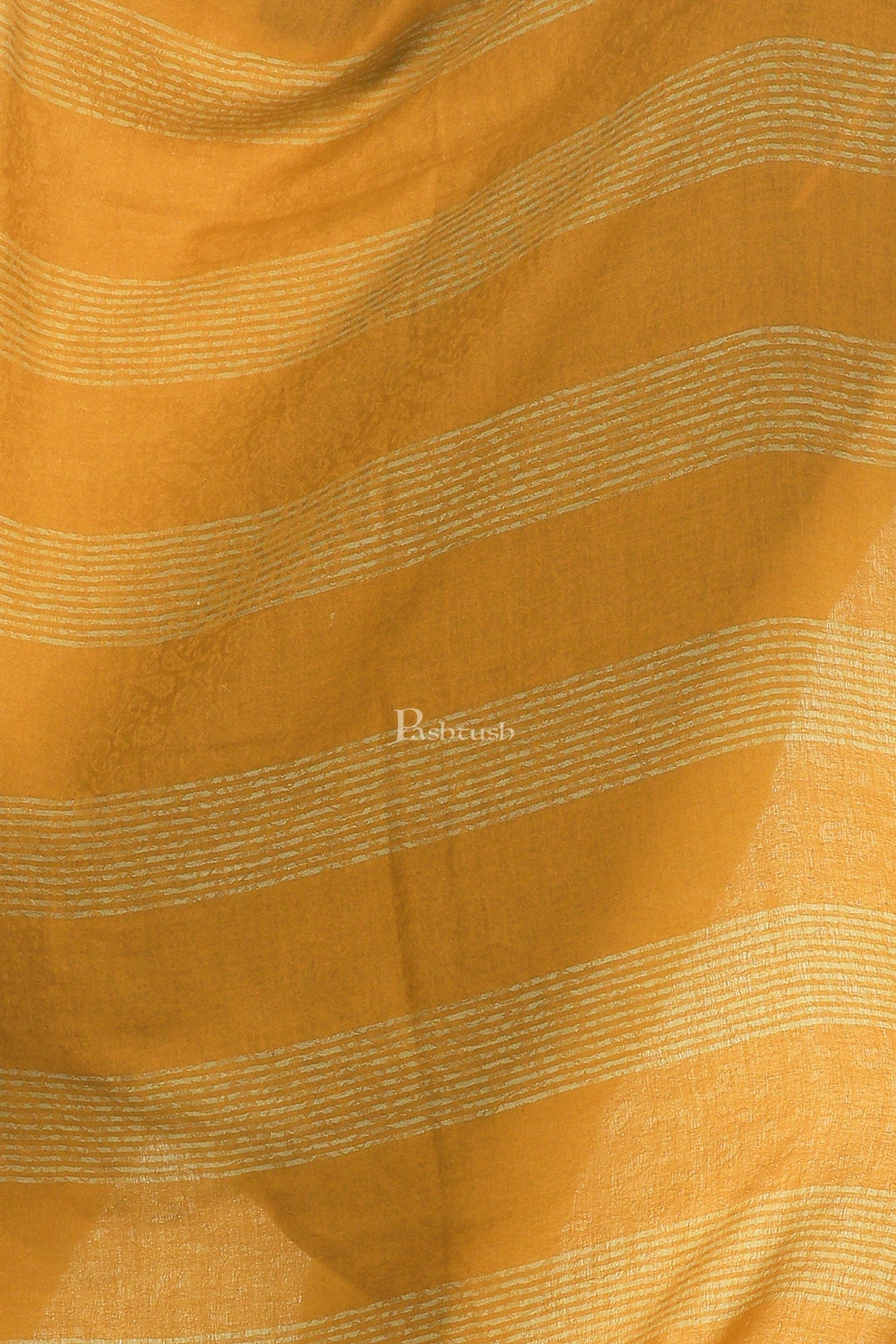 Pashtush India Womens Stoles and Scarves Scarf Pashtush Women'S Reversible Blended Fine Wool Stole - Mustard