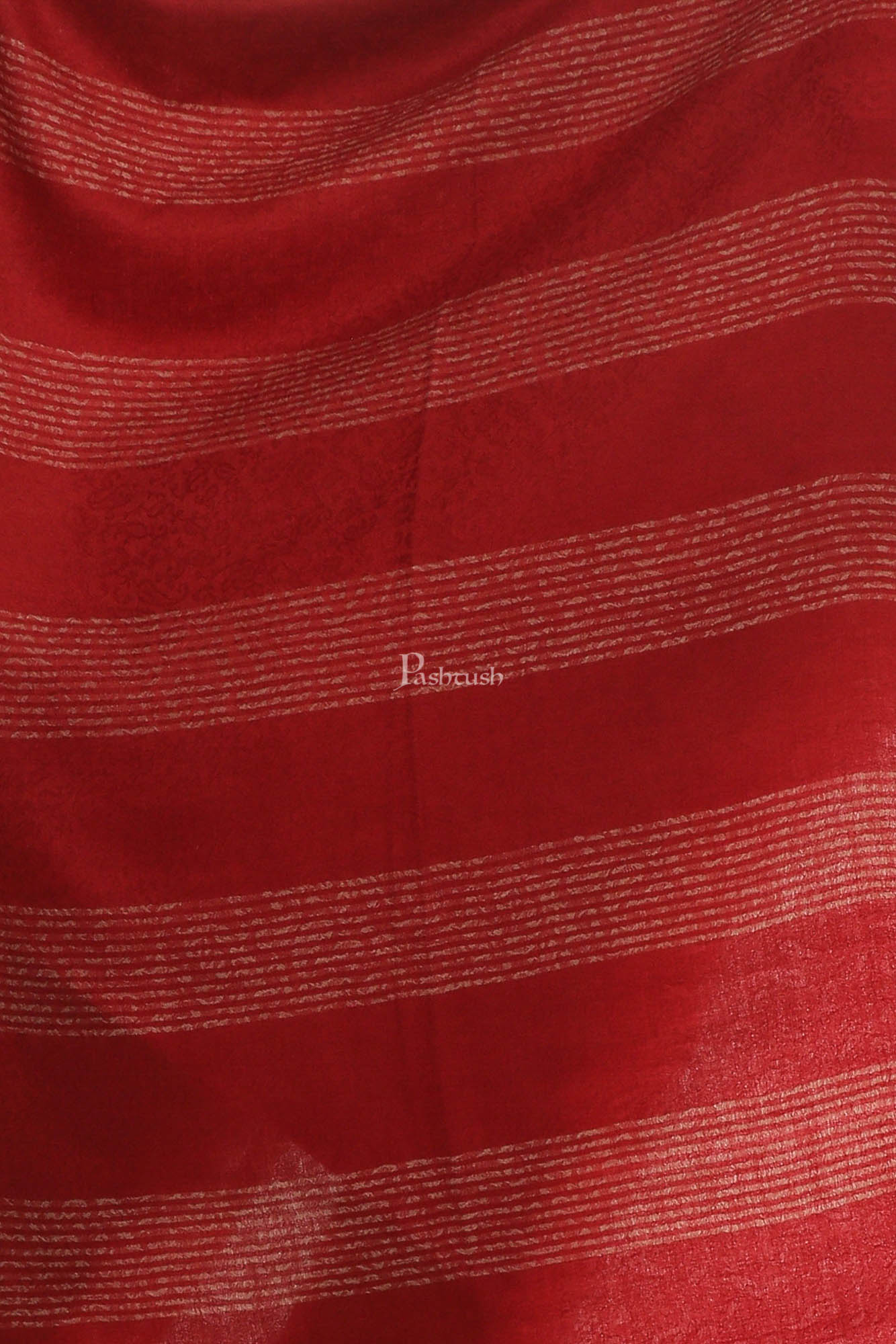 Pashtush India Womens Stoles and Scarves Scarf Pashtush Women'S Reversible Blended Fine Wool Stole - Scarlet Red