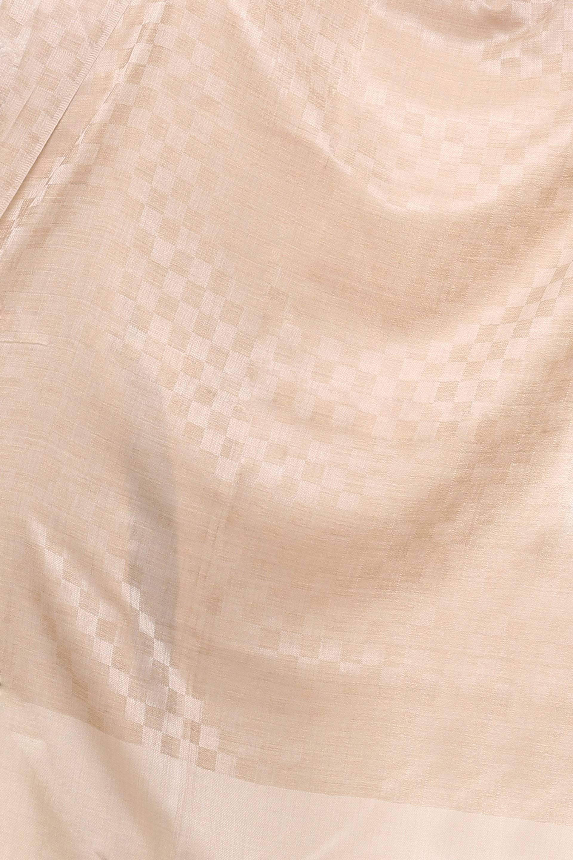 Pashtush India 70x200 Pashtush Women's Reversible Stole, checkered design (beige)