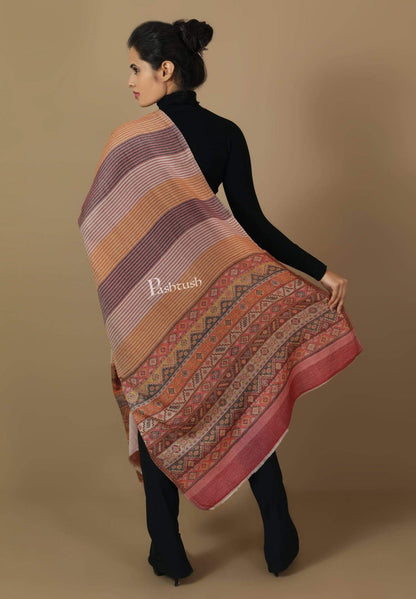 Pashtush India 70x200 Pashtush Women's Reversible Stole, Kullu Weave Scarf