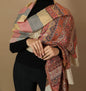 Pashtush India 70x200 Pashtush Women's Reversible Stole, Kullu Weave Scarf, Beige