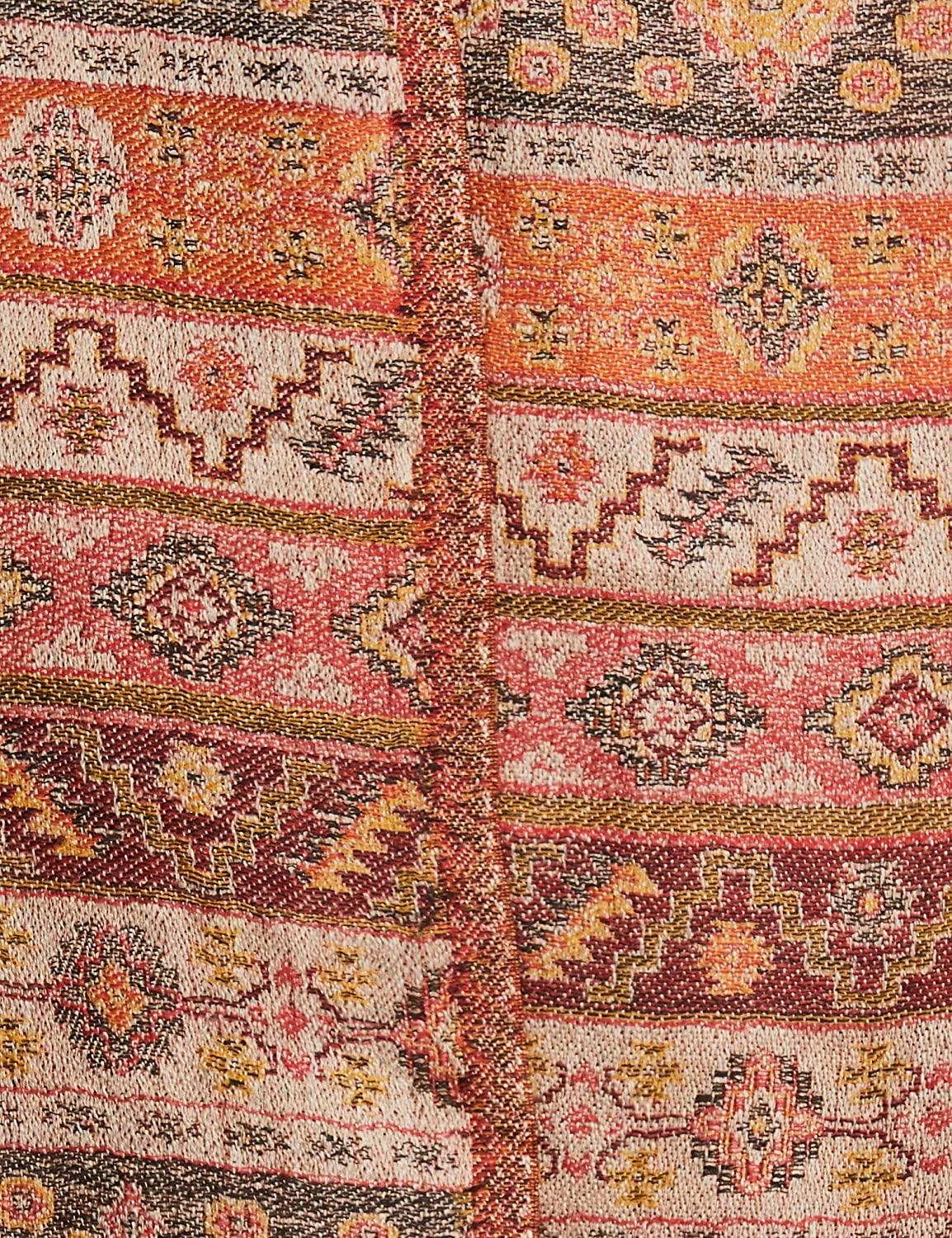 Pashtush India 70x200 Pashtush Women's Reversible Stole, Kullu Weave Scarf, Beige