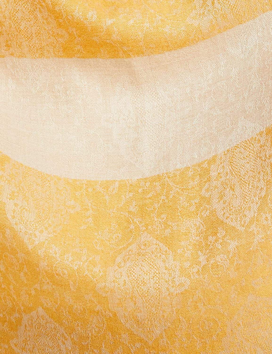 Pashtush India 70x200 Pashtush Women's Reversible Stole, With Paiseley Weave, Mustard