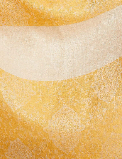Pashtush India 70x200 Pashtush Women's Reversible Stole, With Paiseley Weave, Mustard