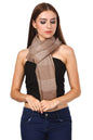 Pashtush India 70x200 Pashtush Women's Reversible Stole, with Stripes, Natural Wool, Taupe