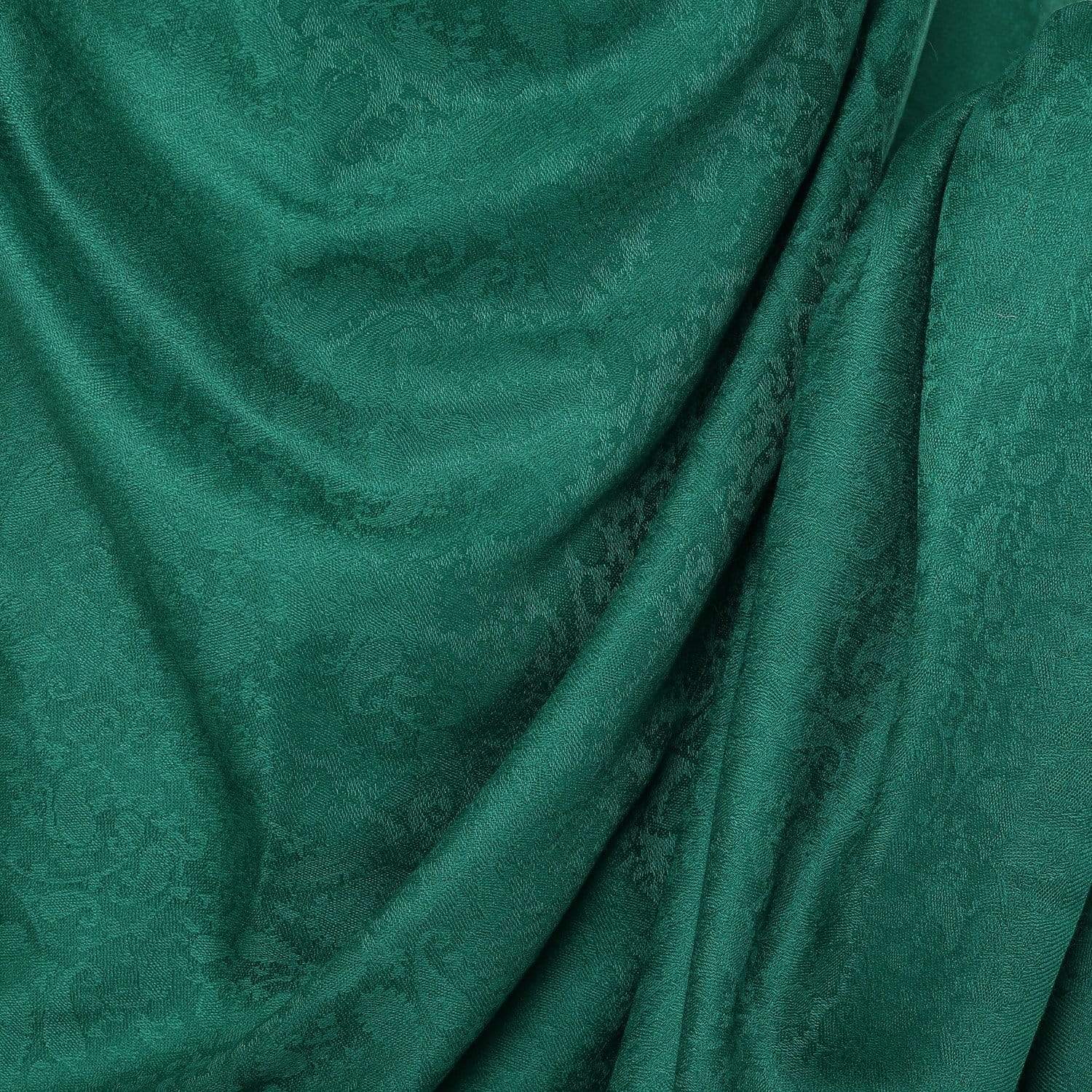 Pashtush India 100x200 Pashtush Women's Self Paisley, Fine Wool Shawl, Bottle Green