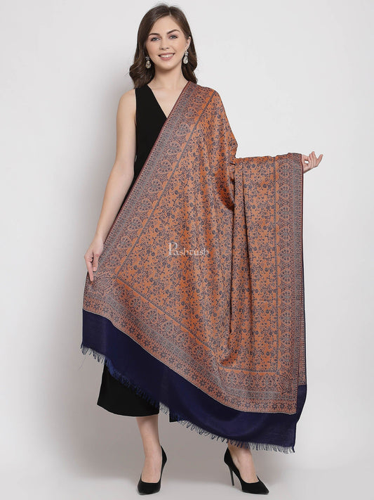 Pashtush India Womens Shawls Pashtush Women'S Shawl, Faux Pashmina, Soft And Warm, Navy Blue