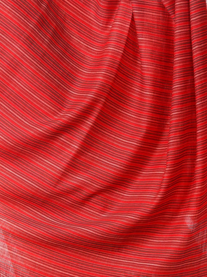 Pashtush Women'S Shawl, Fine Wool, Striped Design, Faux Pashmina, Soft And Warm, Deep Red