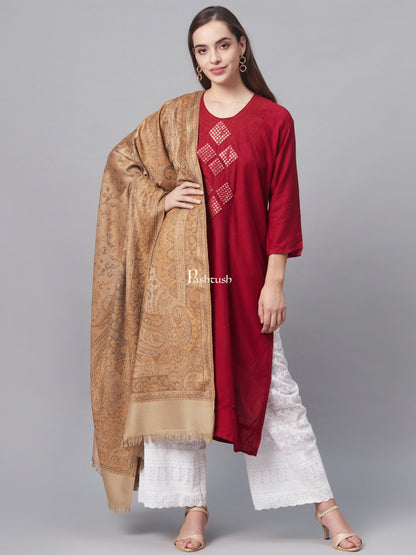 Pashtush India Womens Shawls Pashtush Women'S Shawl, Warm And Soft, Faux Pashmina Design, Taupe