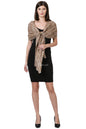 Pashtush India Womens Stoles and Scarves Scarf Pashtush Women'S Silk-Fine Wool Reversible Stole, Dark Beige