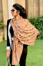 Pashtush Women'S Silk-Fine Wool Reversible Stole, Espresso
