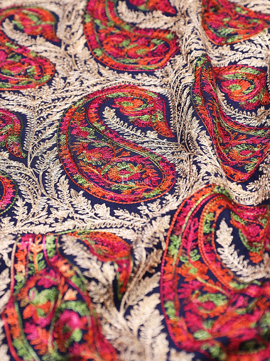 Pashtush India Womens Stoles and Scarves Scarf Pashtush Women'S Silk Wool Hand Embroidery Stole, Extra Soft