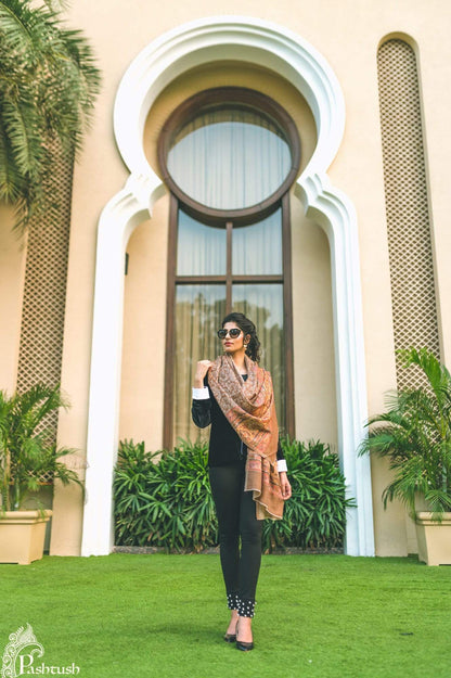 Pashtush India Stole Pashtush Women's Silk-Pashmina Reversible Stole