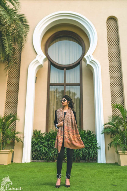 Pashtush India Stole Pashtush Women's Silk-Pashmina Reversible Stole