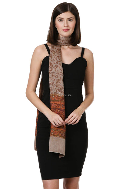 Pashtush India Womens Stoles and Scarves Scarf Pashtush Women'S Silk-Wool, Soft Reversible Stole