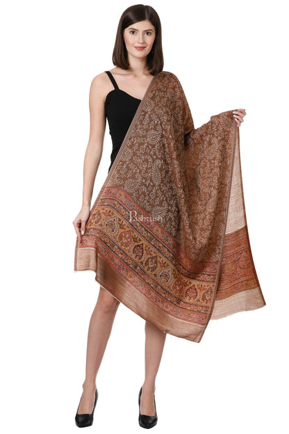 Pashtush India Womens Stoles and Scarves Scarf Pashtush Women'S Silk-Wool, Soft Reversible Stole