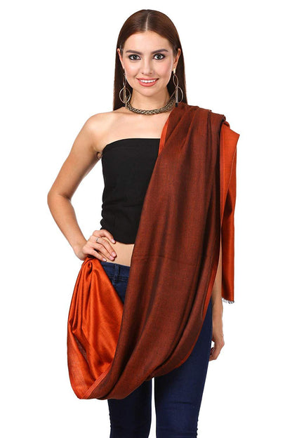Pashtush Women'S Silky Bamboo Reversible Scarf, Shawls, Stoles, Wraps