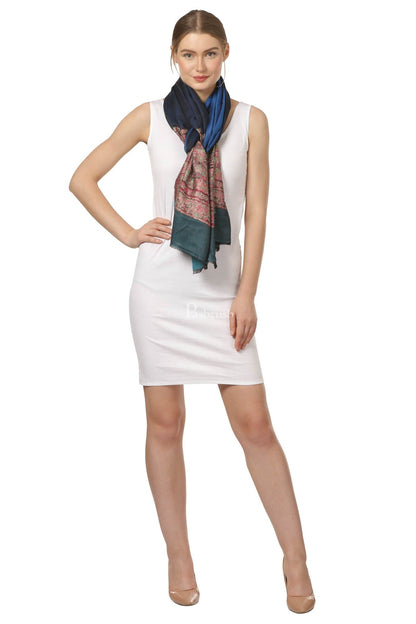 Pashtush India Womens Stoles and Scarves Scarf Pashtush Women'S Silky  Reversible Scarf, Shawls, Stoles, Blue