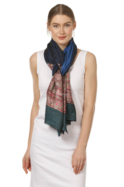 Pashtush India Womens Stoles and Scarves Scarf Pashtush Women'S Silky  Reversible Scarf, Shawls, Stoles, Blue