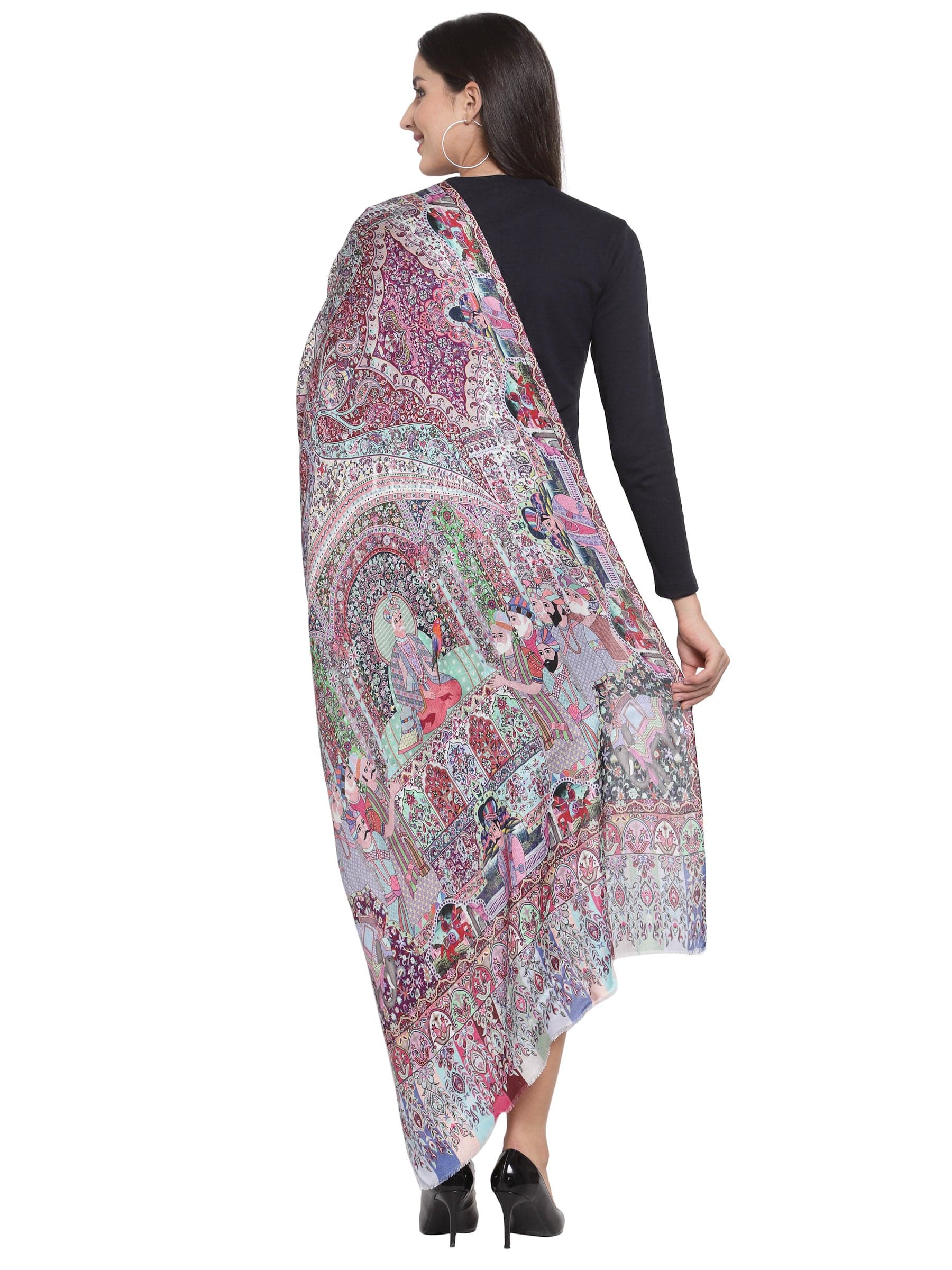 Pashtush India Womens Stoles and Scarves Scarf Pashtush Women'S Soft Bamboo Scarf, Casual Shawls, Stoles, Wraps (Soft Bamboo) - Darbar