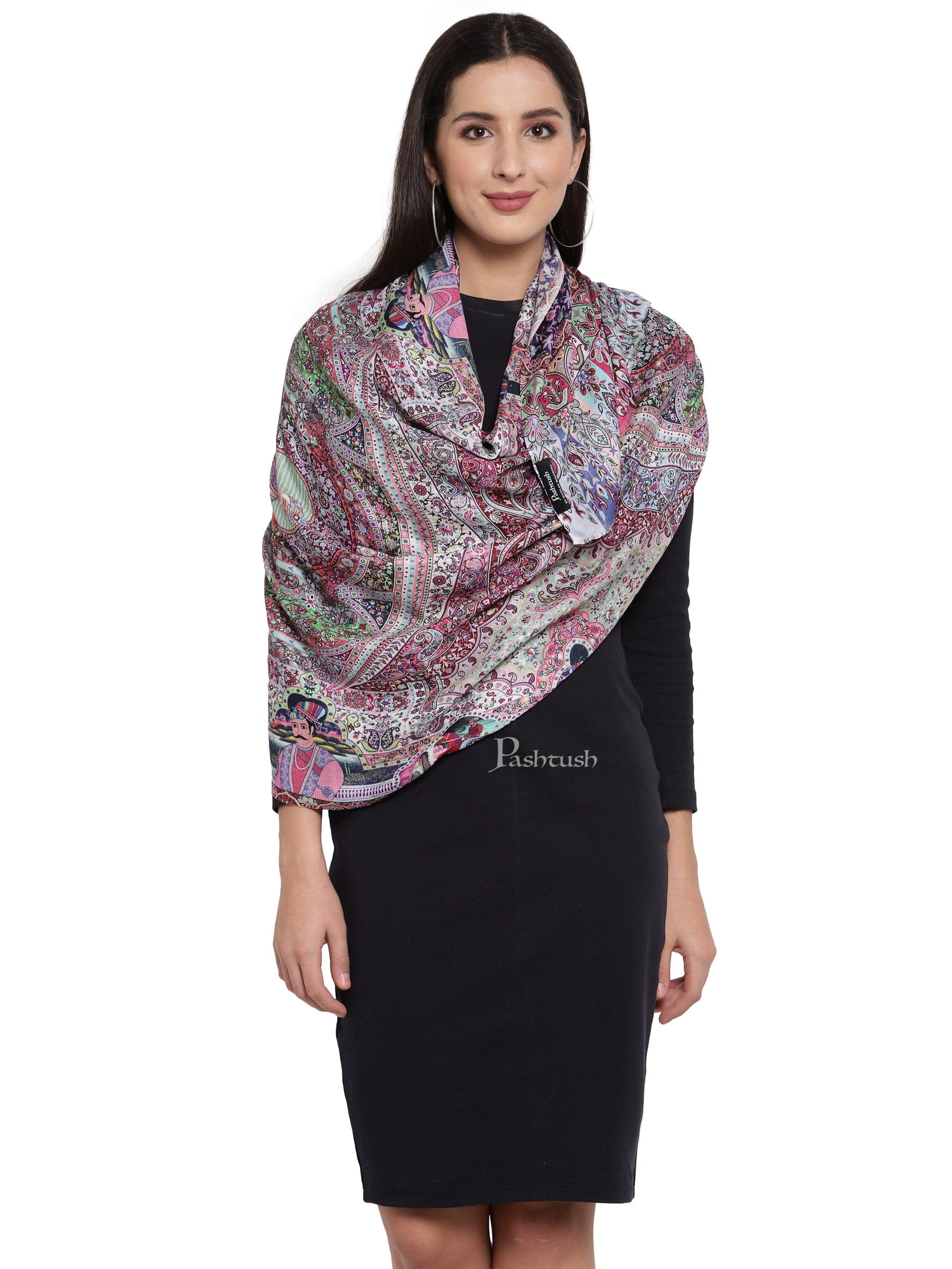 Pashtush India Womens Stoles and Scarves Scarf Pashtush Women'S Soft Bamboo Scarf, Casual Shawls, Stoles, Wraps (Soft Bamboo) - Darbar