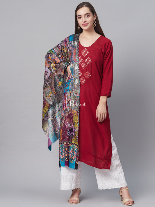 Pashtush India Womens Stoles and Scarves Scarf Pashtush Women'S Soft Bamboo Scarf, Casual Shawls, Stoles, Wraps (Soft Bamboo) - Darbar