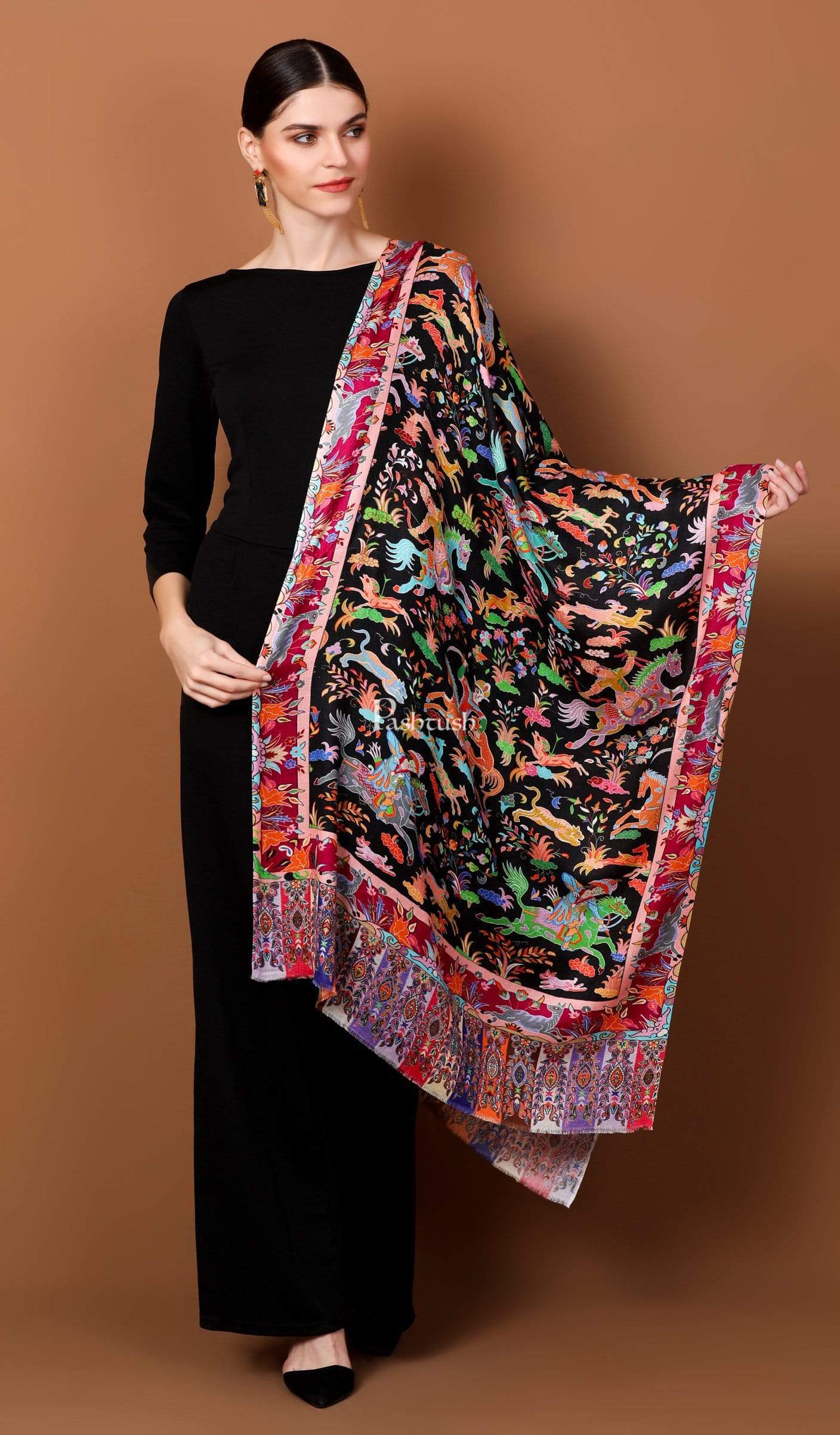 Pashtush India 70x200 Pashtush Women's Soft Bamboo Scarf, Casual Shawls, Stoles, Wraps (soft Bamboo) - Shikardar