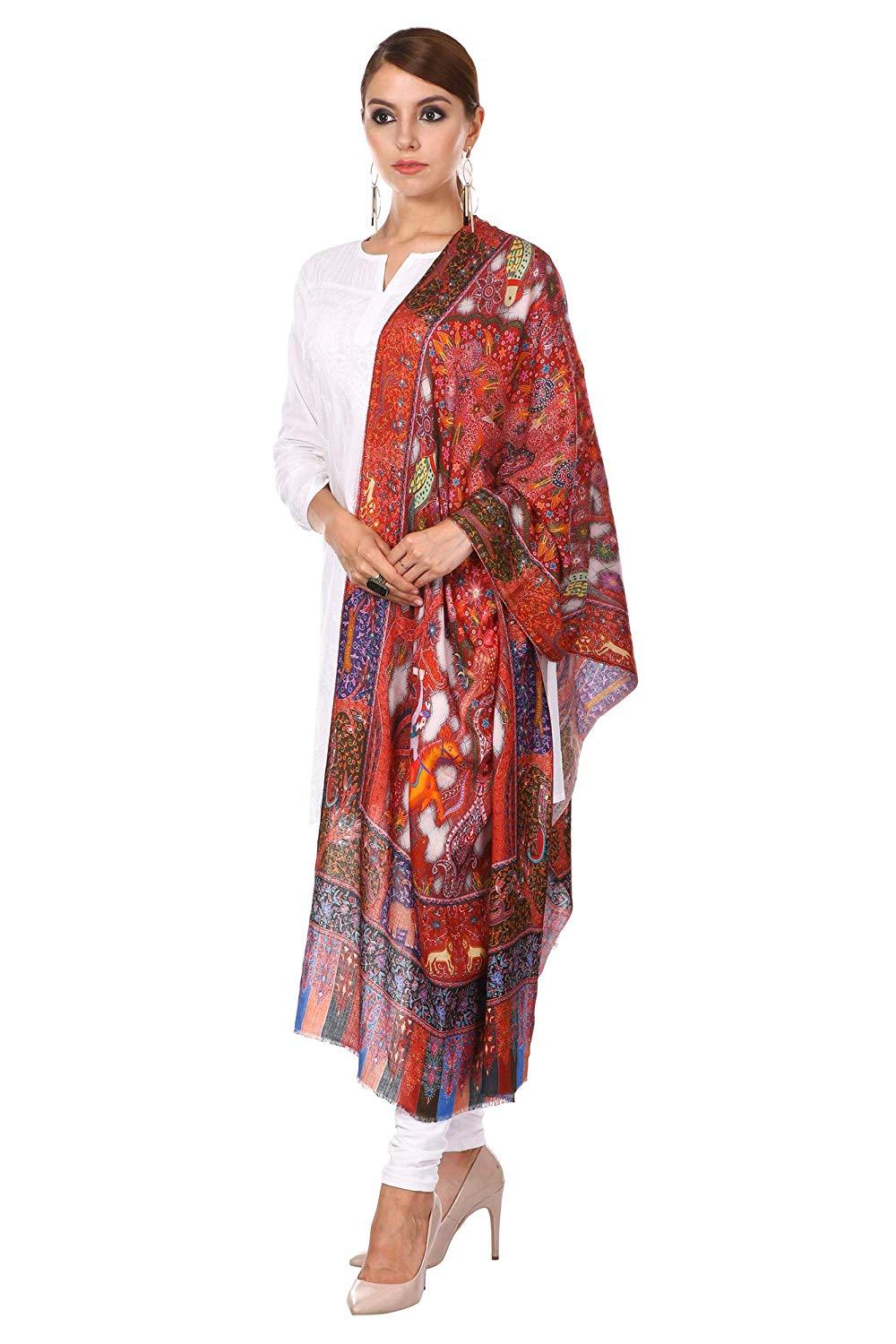 Pashtush Women'S Soft Bamboo Scarf, Casual Stole, Multicolored