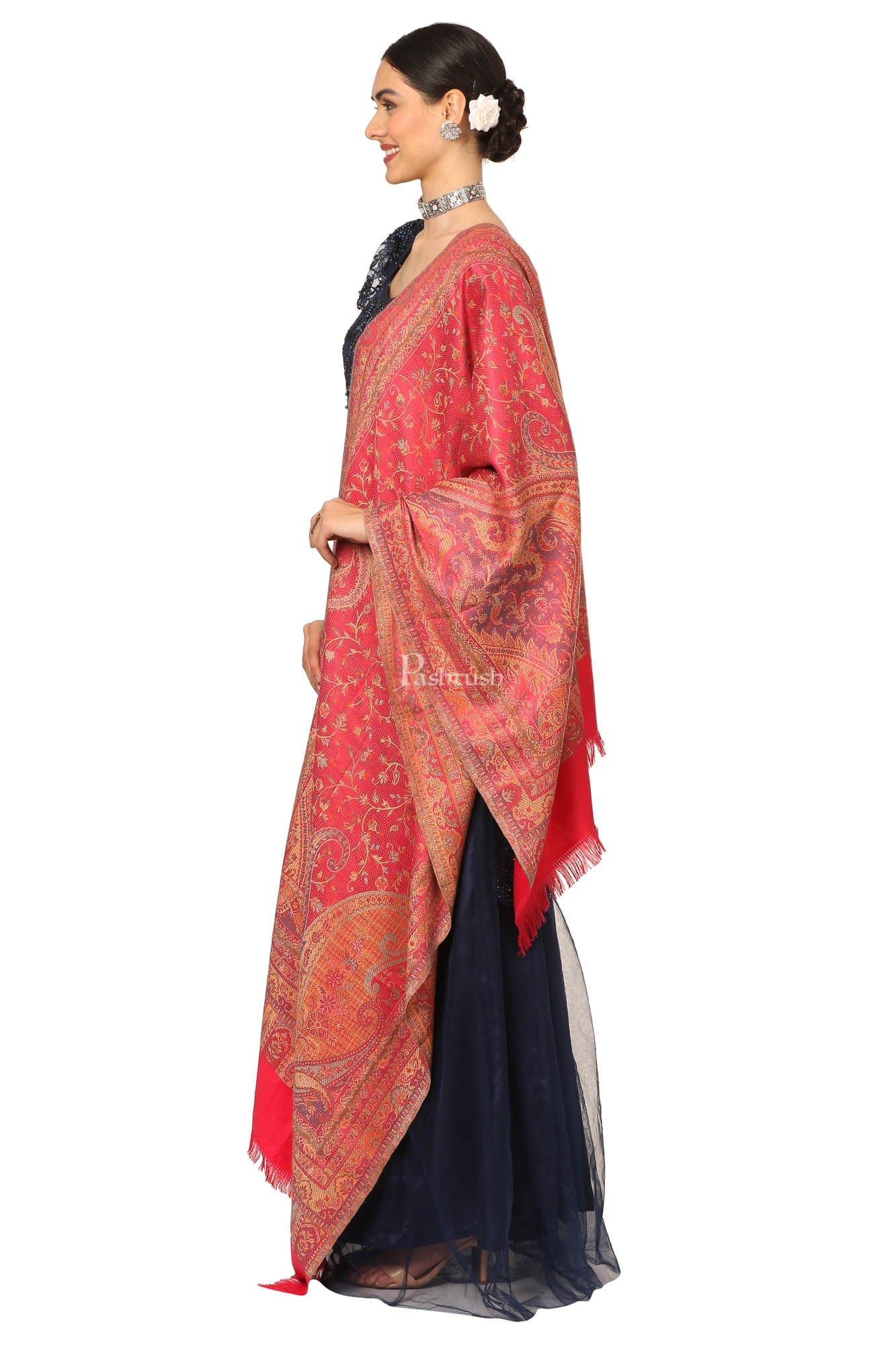 Pashtush India Womens Stoles and Scarves Scarf Pashtush Women'S Soft Bamboo Scarf, Casual, Stole, Wrap - Pink