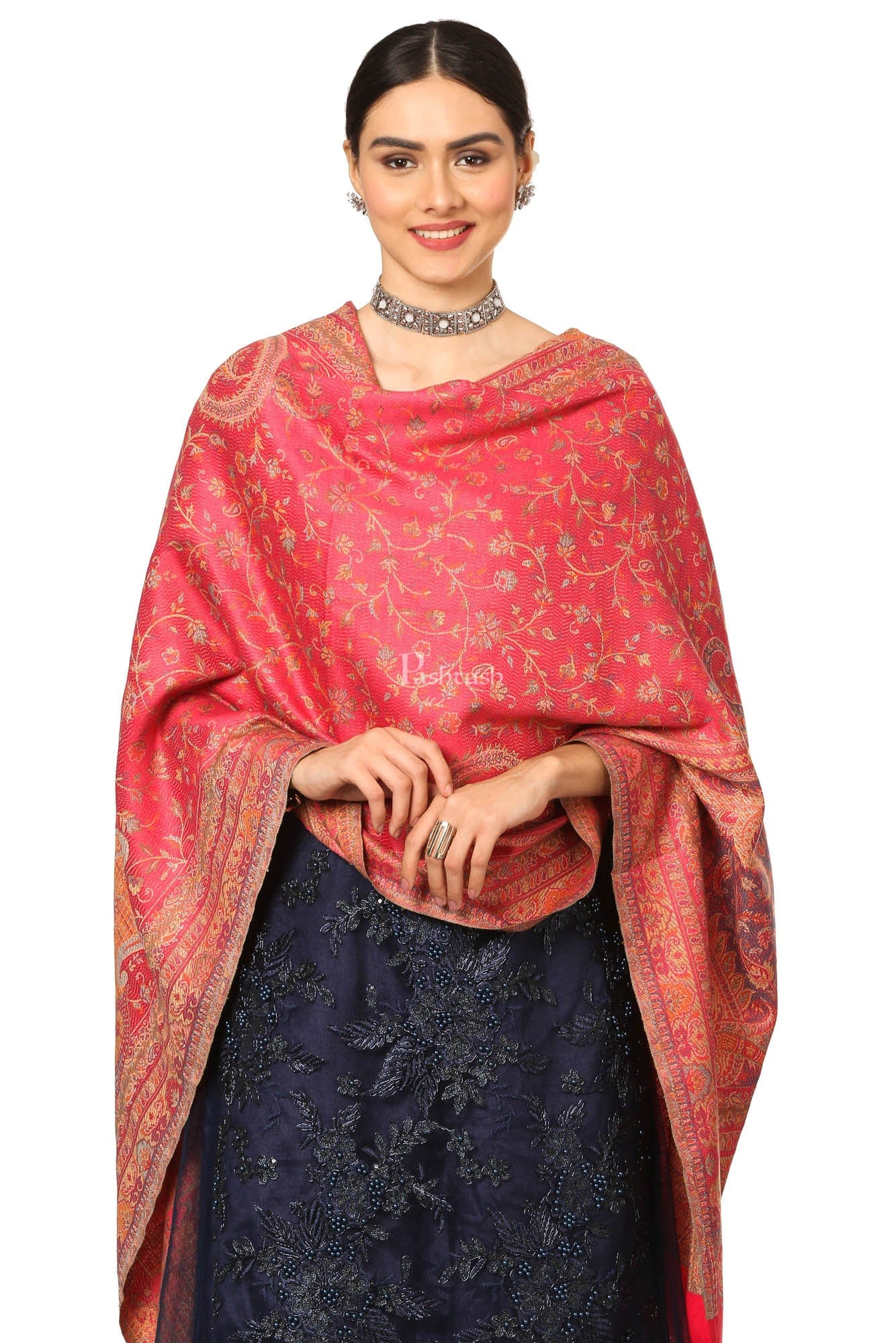 Pashtush India Womens Stoles and Scarves Scarf Pashtush Women'S Soft Bamboo Scarf, Casual, Stole, Wrap - Pink