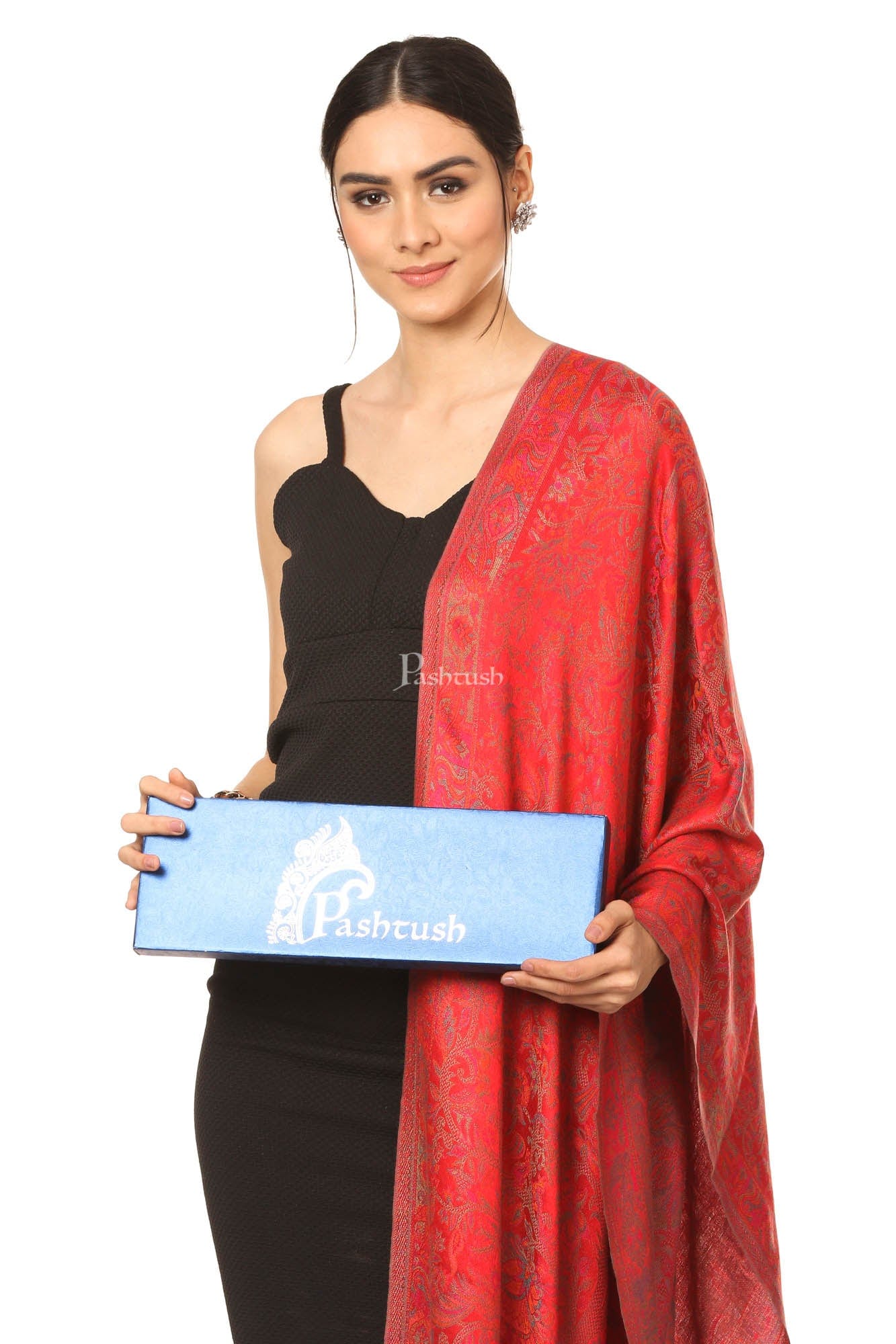 Pashtush India Womens Stoles and Scarves Scarf Pashtush Women'S Soft Bamboo Scarf, Casual, Stole, Wrap - Red