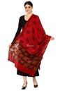 Pashtush India 70x200 Pashtush Women's Soft Bamboo Scarf, Happy Elephants Woven Design, Maroon
