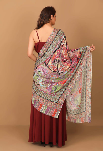 Pashtush India 70x200 Pashtush Women's Soft Bamboo Scarf, Stoles, Wraps (soft Bamboo) - Paisley Garden