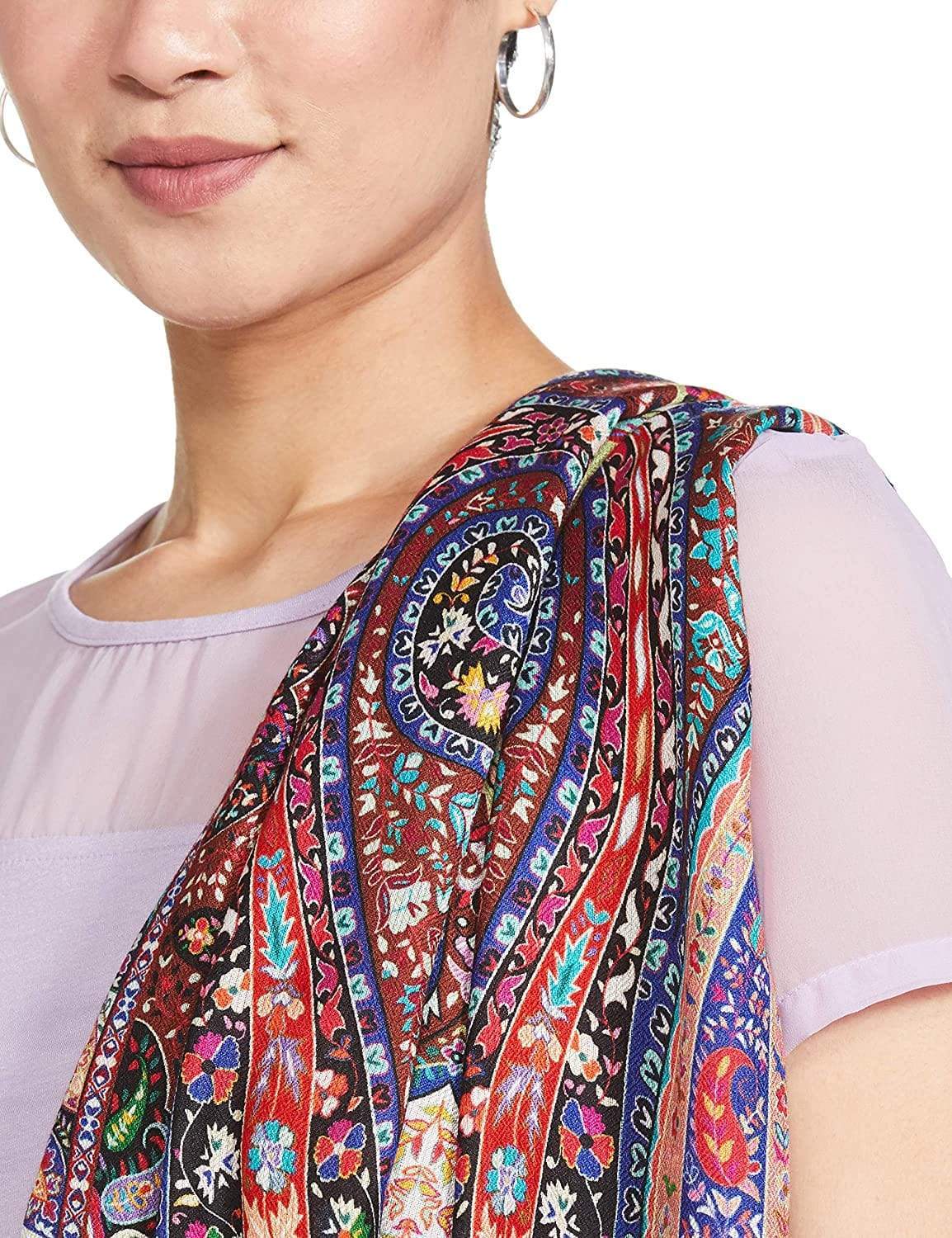 Pashtush India 70x200 Pashtush Women's Soft Bamboo Scarf, Stoles, Wraps (soft Bamboo) - Paisley Garden