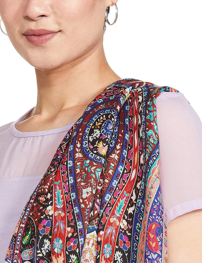 Pashtush India 70x200 Pashtush Women's Soft Bamboo Scarf, Stoles, Wraps (soft Bamboo) - Paisley Garden