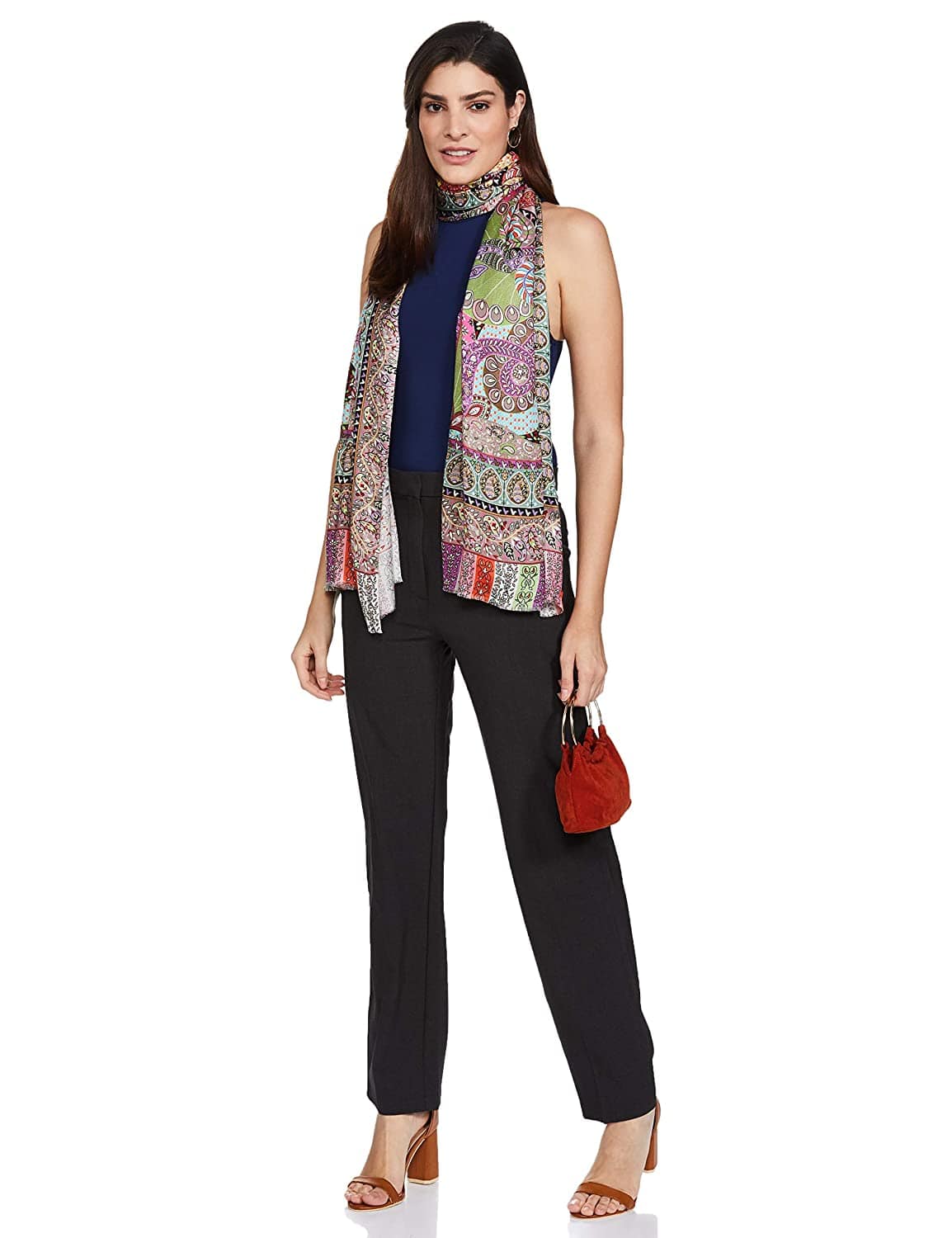 Pashtush India 70x200 Pashtush Women's Soft Bamboo Scarf, Stoles, Wraps (soft Bamboo) - Paisley Garden