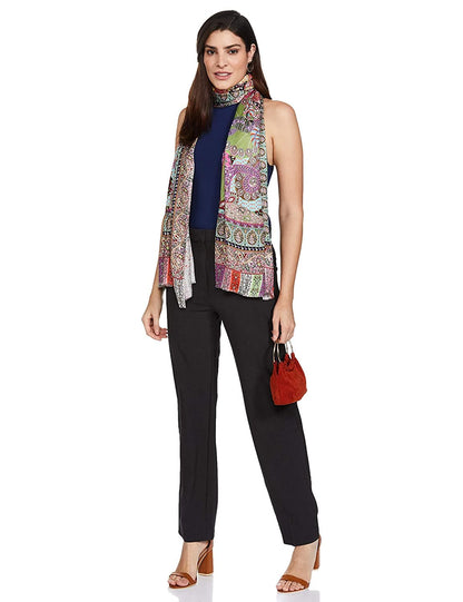 Pashtush India 70x200 Pashtush Women's Soft Bamboo Scarf, Stoles, Wraps (soft Bamboo) - Paisley Garden