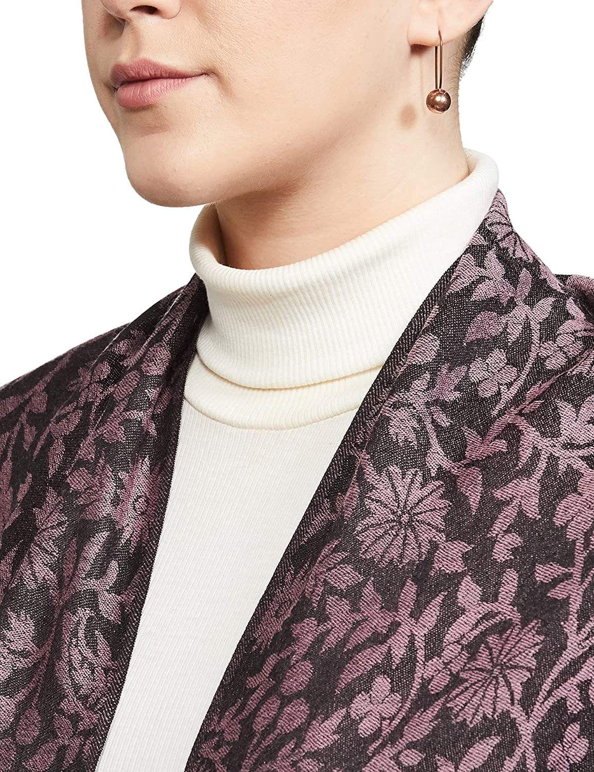 Pashtush India 70x200 PASHTUSH WOMEN'S SOFT FINE WOOL FLORAL SCARF, SOFT AND WARM