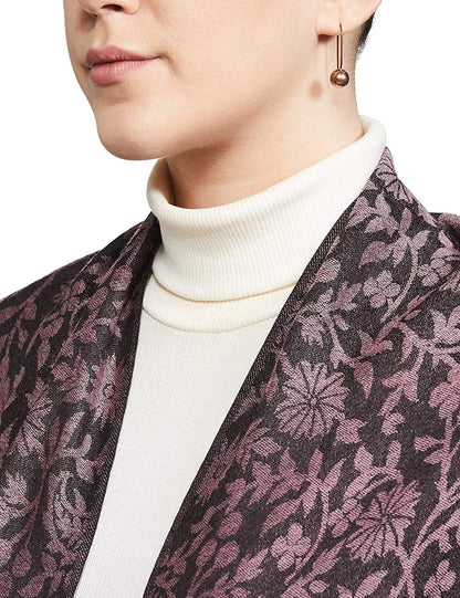 Pashtush India 70x200 PASHTUSH WOMEN'S SOFT FINE WOOL FLORAL SCARF, SOFT AND WARM